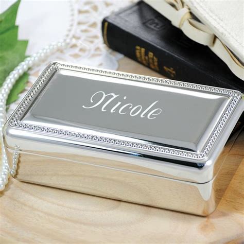 silver engraved jewelry boxes